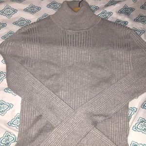 Gray turtleneck